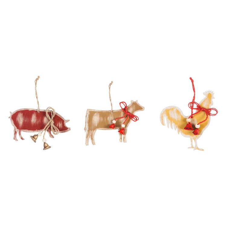 The Holiday Aisle® Wood Animals Hanging Figurine Ornament Wayfair Canada